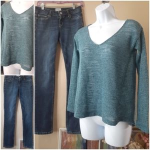 Aeropostale Jeans + Shimmer Sweater